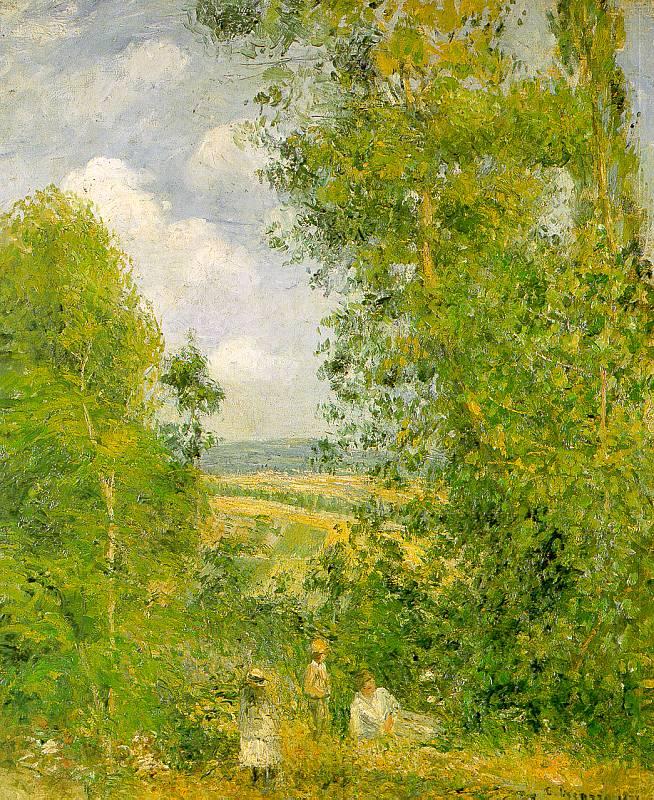 Camille Pissaro Resting in the Woods at Pontoise oil painting picture